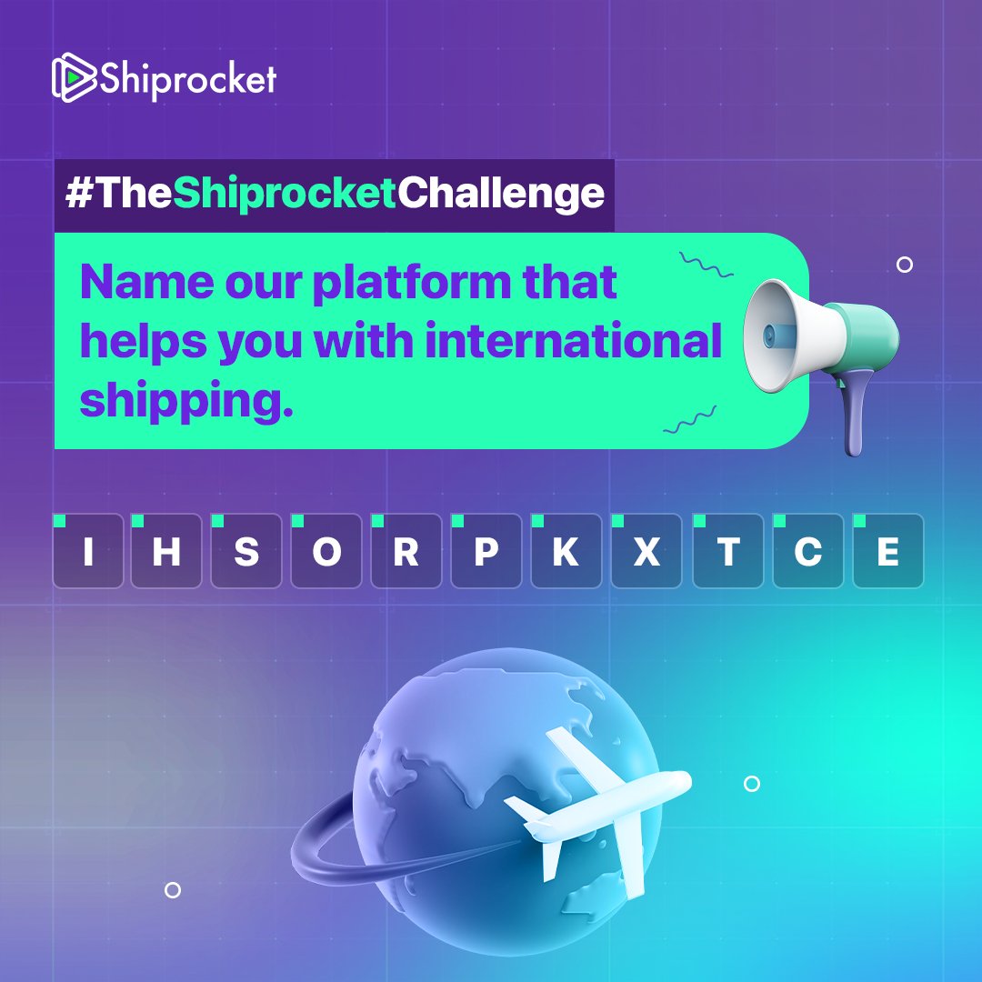 #TheShiprocketChallenge Begins! Comment with the right answer &amp; stand a chance to win exciting prizes.

#contestalert #contest #contestgiveaway #shiprocket