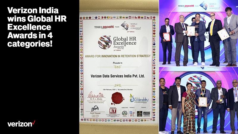 VZIndia's tweet photo. Proud to announce that Verizon India has been awarded for "Innovation in Retention Strategy, Excellence in L&amp;D, HR Leadership Award and Most Innovative HR Tech Leaders Award for @GopiHR72, Director &amp; HR Leaders, Verizon India'. Thank you @WHRDC25  for the recognition. https://t.co/ftSXqZcSqM