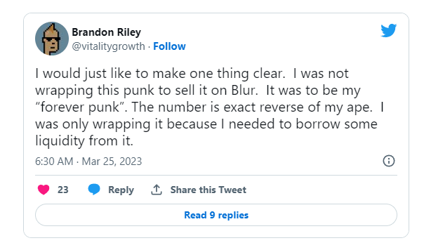 Cryptool_1's tweet photo. #NFT Trader Accidentally Burns $129K #cryptopunks 

Brandon Riley paid 77 #Ethereum for the NFT, then irreversibly destroyed it.

#cryptocurrency https://t.co/YwwEr01BAW