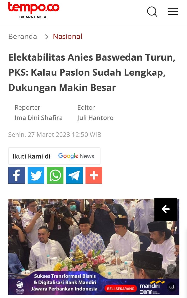 Kira2 sajen apalagi yg kurang, kumpul2 antar ketua sudah, piagam sdh di berikan masih tetap melorot. 
Memang susah jual barang yg tidak berkualitas, dipoles bagaimanapun tetap tidak LAKU.
iya kan...