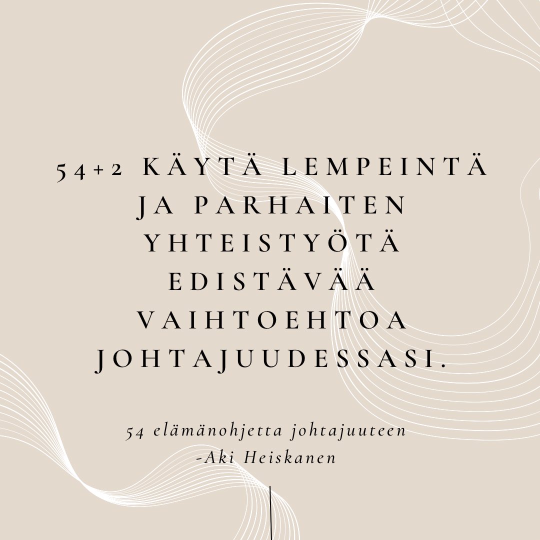 54+2 elämänohje johtajuuteen

Tässä asiassa tullaan taas sen asian äärelle, että onko parempi 
1. saada asiat tehtyä nopeasti, silläkin uhalla että se rapauttaa luottamusta vai  

2. käyttää hitaampaa, lempeää ja yhteistyötä edistävää keinoa
#54elämänohjettajohtajuuteen
