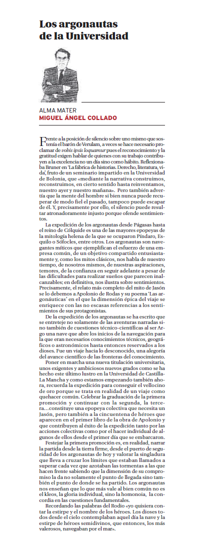 Miguel Ángel Collado (@ma_collado) on Twitter photo Comparto mi nueva columna de hoy en La Tribuna: "Los argonautas de la universidad". 🗞️ latribunadetoledo.es/Opinion/ZCC356… Comparto mi nueva columna de hoy en La Tribuna: "Los argonautas de la universidad". 🗞️ latribunadetoledo.es/Opinion/ZCC356…
