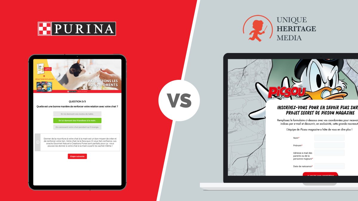 qualifio's tweet photo. Here we go again 🎉 You know how it works now, so vote for your favourite campaign!

👉 Retweet for Purina’s cat snacks quiz
👉 Like for Unique Heritage’s teasing campaign

#campaignoftheweek #battle #interactivemarketing https://t.co/1jhnO4F3ad