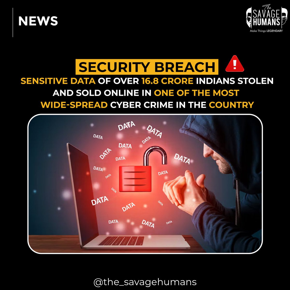 savage_humans's tweet photo. Cyberabad police on Thursday busted a seven-member gang of cybercriminals that was stealing and selling sensitive personal and financial information of 16.8 crore Indians over the past two years.
#thesavagehumans #technology #cybercrime #cybersecurity #cyberabadpolice https://t.co/2doxePMTRj