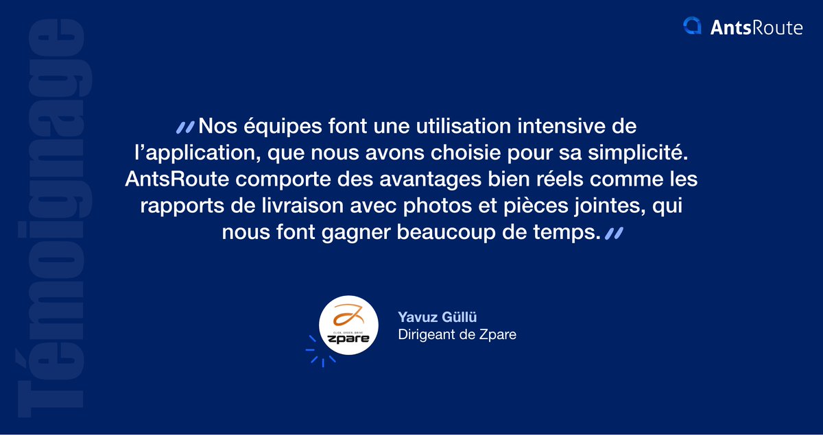 AntsRoute's tweet photo. 🎙️ Comment l’utilisation d’AntsRoute simplifie l’élaboration des rapports de livraison de Zpare ? Retrouvez l’interview de Yavuz Güllü, dirigeant de Zpare ➡️ https://t.co/RQCKdDSCII

#logistique #logistiqueurbaine #optimisationdetournées #logiciel #livraion #lastmile https://t.co/t3zA1y0P2l
