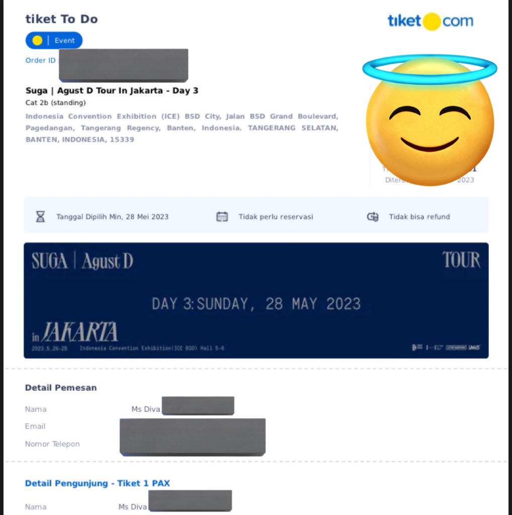 sopevlyk's tweet photo. WTS AGUSTD TOUR IN JAKARTA—Day 3

✅CAT 2B (standing) 1 tix‼️
•ini akunku sendiri ya
•no scam☝🏻
💸PRICE DM‼️
#AgustD_SUGA_Tour_in_jakarta #wts #wanttosell #AgustDinJKT #Army #jual https://t.co/bOcmNnTWUM