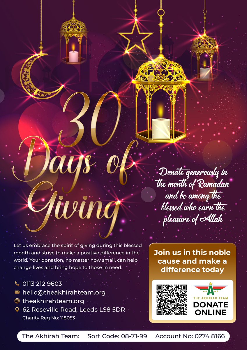 AkhirahFdn's tweet photo. Ramadhan 2023 - Make sure to donate to https://t.co/bbwtaIOyPn fantastic projects this year. #LeedsCharity #Yorkshire #theakhirahteam #humanity #Ramadhan2023 https://t.co/Ve4TqvUafv