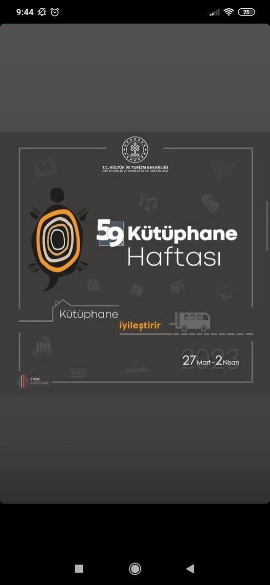 59. kütüphane haftası kutlu olsun. Kütüphane iyileştirir.