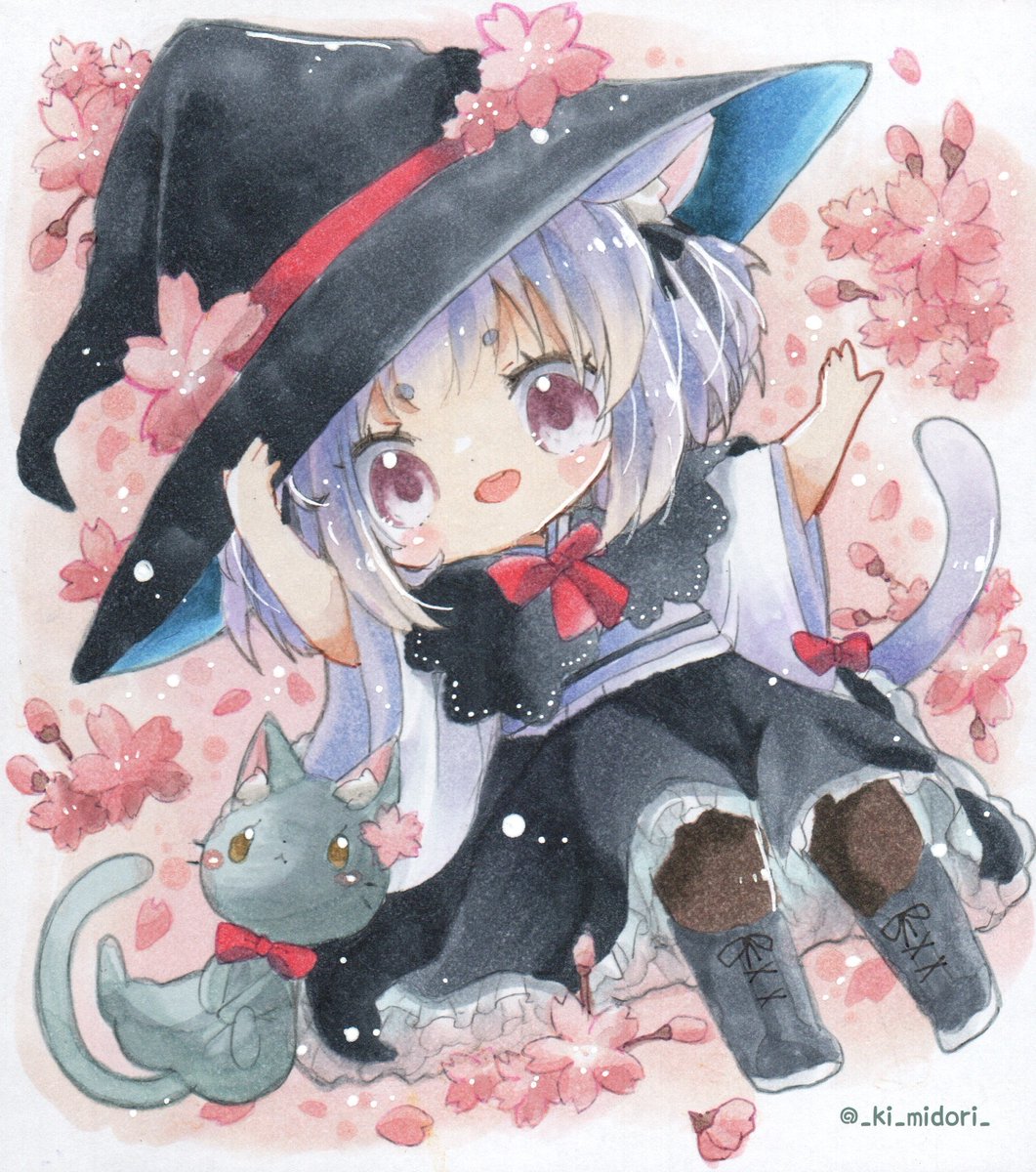 「猫魔女ちゃん 」|きい(きみどり)のイラスト