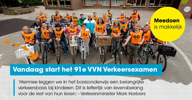 VeiligVerkeer's tweet photo. Het Nationaal VVN #Verkeersexamen is vandaag van start gegaan. 💻🚦🚲

Wij willen alle kinderen die examen doen héél veel succes wensen!