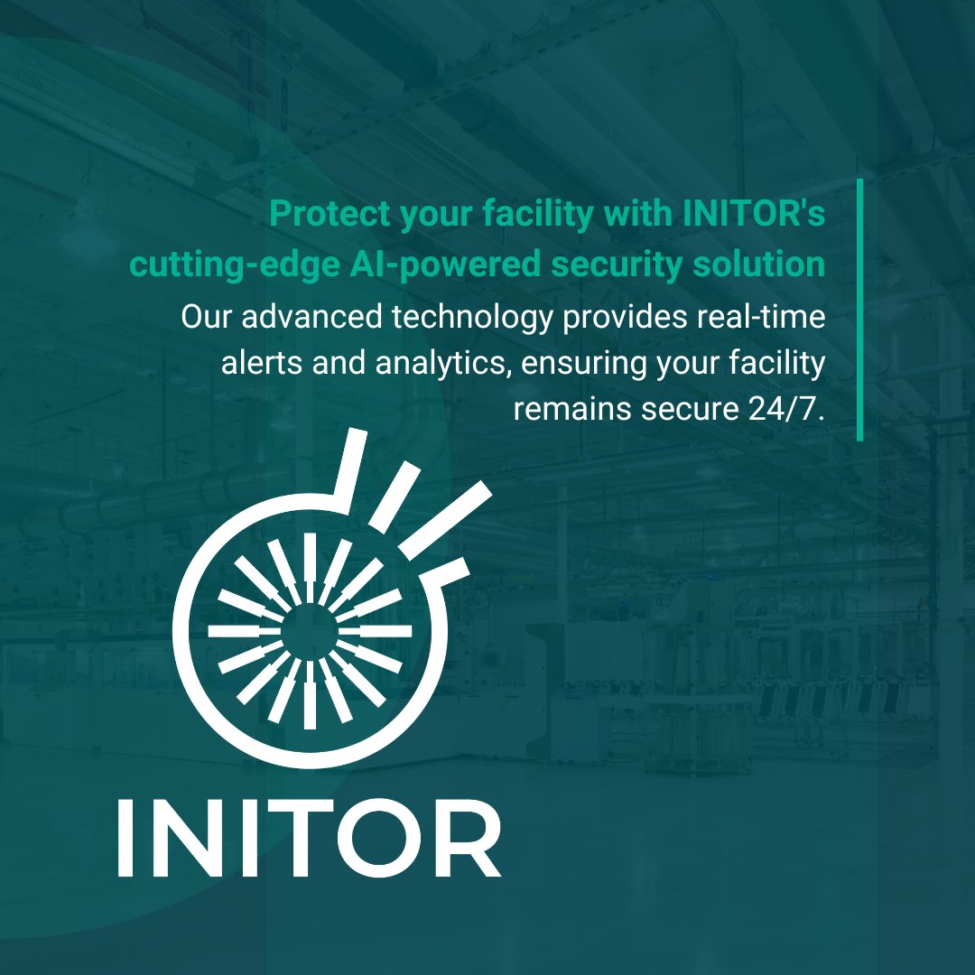 initor_ai's tweet photo. INITOR's advanced AI security solution keeps facilities safe and secure with its real-time alerts and analytics. 

#SecuritySolution #FacilityMonitoring #FacilitySafety https://t.co/wAzWPWjMRX