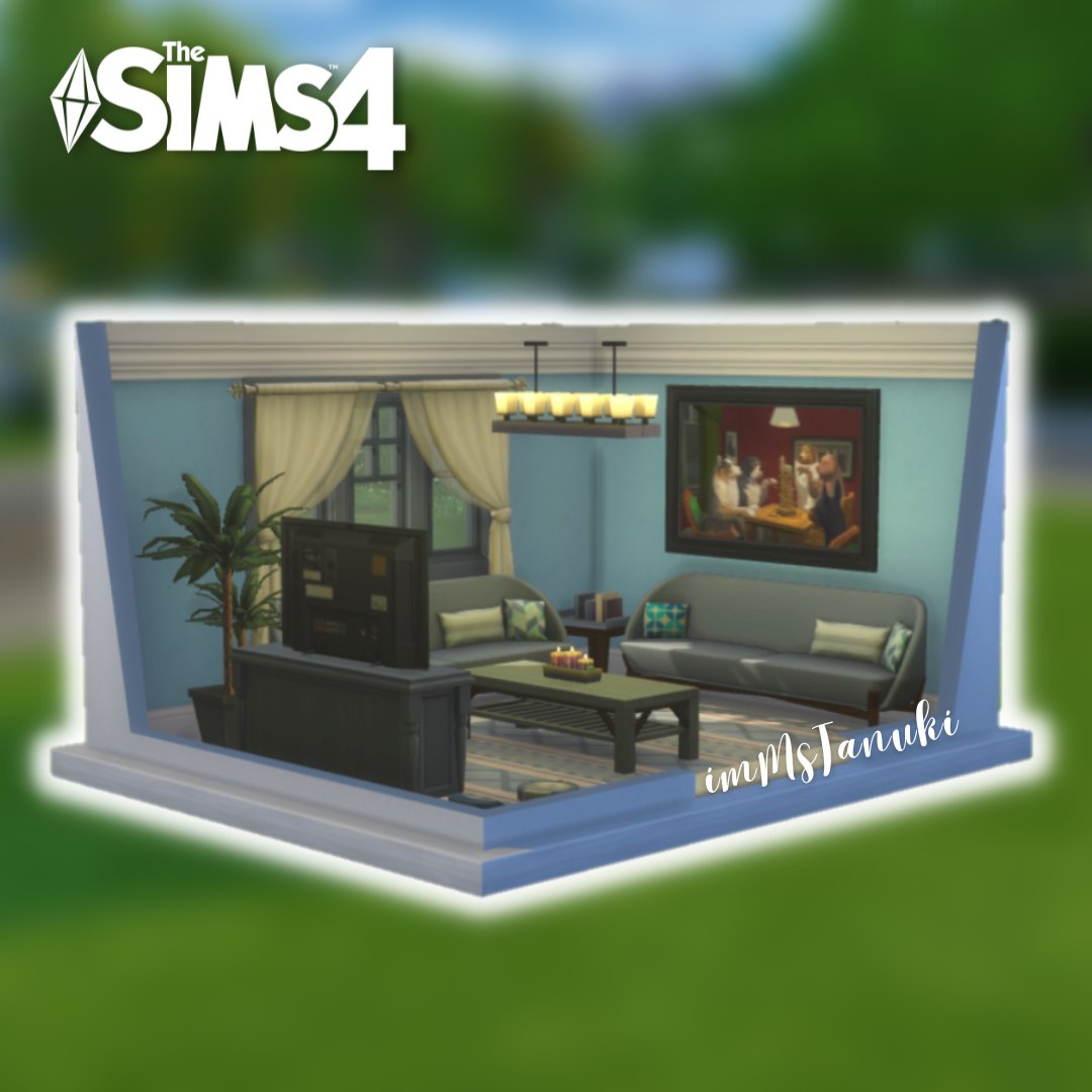 imMsTanuki's tweet photo. Hi all! I made a dog's lovers living room with serene blue walls and two comfortable blue sofas for seating.

Hope you will like it! 

Watch Here: https://t.co/9Koc23SfXo
Gallery ID: imMsTanuki

#thesims4 #ShowUsYourBuilds #imMsTanuki https://t.co/DBZOHwYgBp
