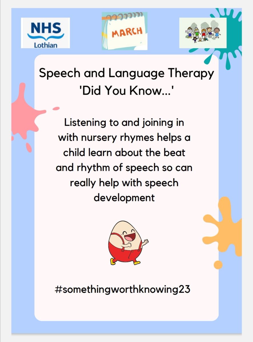 Speech and Language Therapy 'Did You Know...' for March
