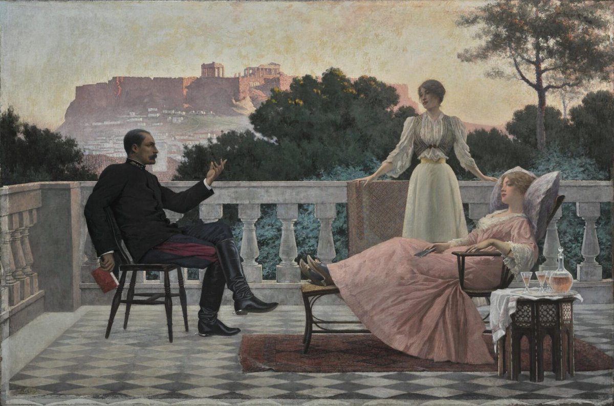 Rizos Ιakovos - On the Terrace, 1897, National Gallery Athens
Oil on canvas

#stomouseio #IakovosRizos #NationalGalleryAthens