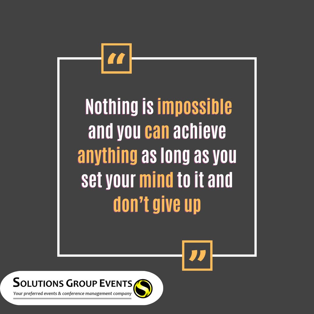 stylish_events's tweet image. Tip of the Day : Remember, nothing is impossible when you believe in yourself and you abilities!

#solutionsgroupevents
#southafrica
#johannesburg
#eventmanagement
#productlaunches
#incentivetravel
#stylishevents
#professional