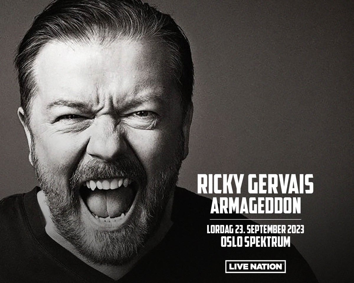 En av verdens største komikere til Oslo Spektrum! <a href="/rickygervais/">Ricky Gervais</a> Les mer: livenation.no/artist-ricky-g…