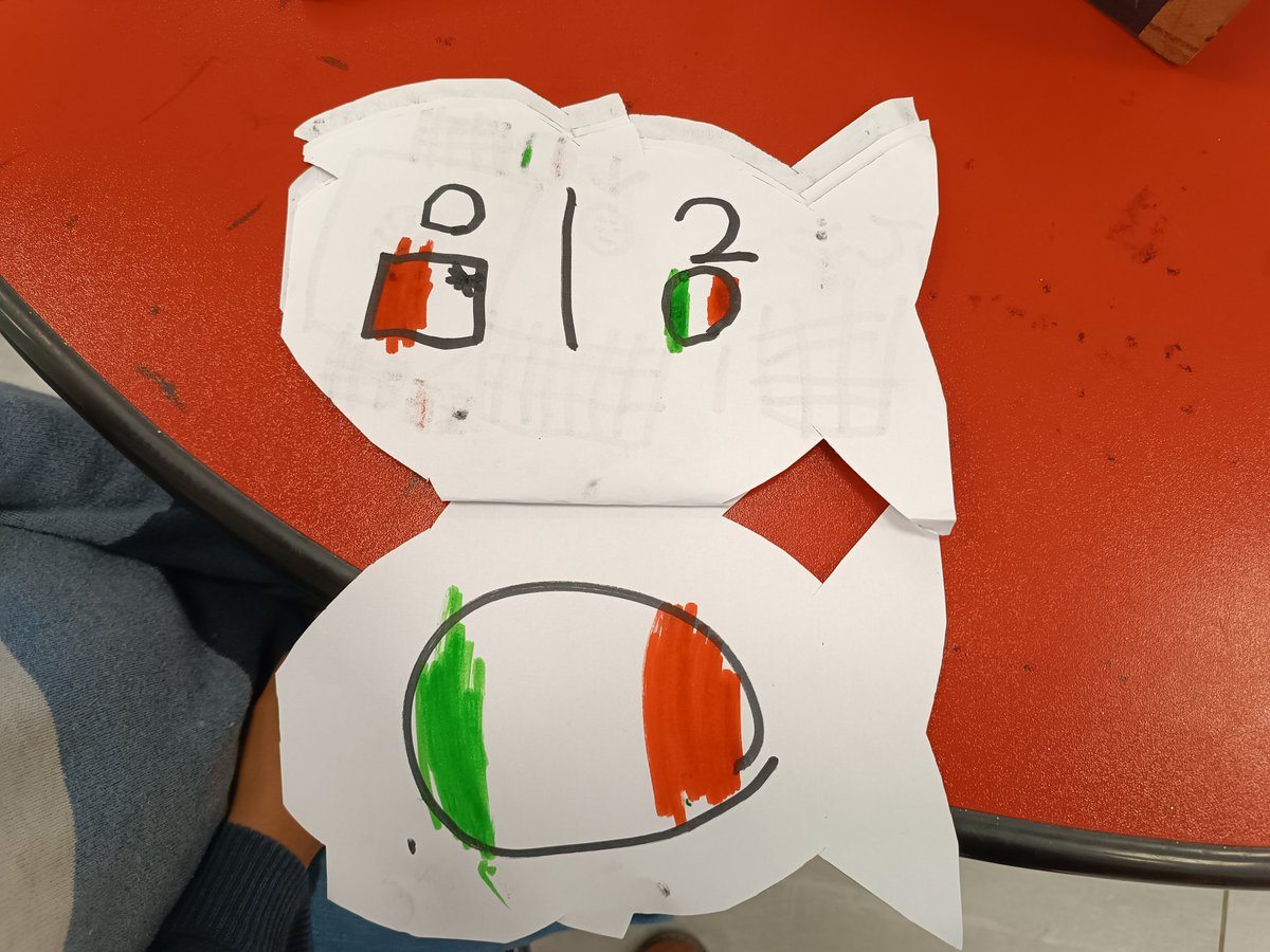 Story Workshop on a roll in our Early Years 😊 one of the children was inspired by last night's Malta-Italy football match!