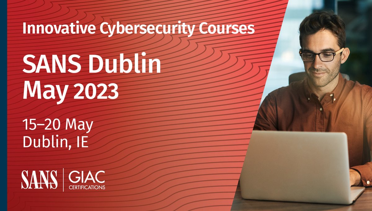 SANSEMEA's tweet photo. Happening 🔜 in 🇮🇪 Ireland | SANS Dublin May 2023 | In-Person training
Learn from the best👇
NEW #SEC575 with @Dauntless
#FOR500 with @4enzikat0r
#FOR578 with @digihash
#SEC511 with @AlfaSec
➕Register: https://t.co/m9yH0UMX1y https://t.co/DNHy1t7xqj