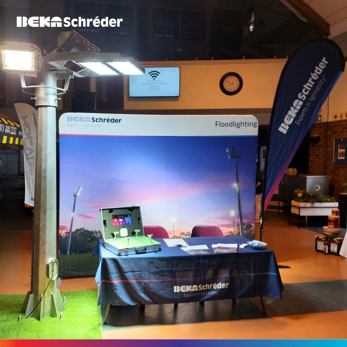 BEKASchreder's tweet photo. For the next two days we are participating in the School Facilities Conference.
#floodlighting #sportslighting #schools #facilities #conference2023 #LetsGetConnected https://t.co/X7be824NU5