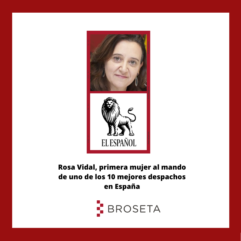 Compartimos esta entrevista a Rosa Vidal, Socia Directora de @BROSETA publicada en @magasin_ee de <a href="/elespanolcom/">EL ESPAÑOL</a>. No te la pierdas! 📢
🔔 🔝 “Rosa Vidal, primera mujer al mando de uno de los 10 mejores despachos en España” ☑️
broseta.com/rosa-vidal-pri…