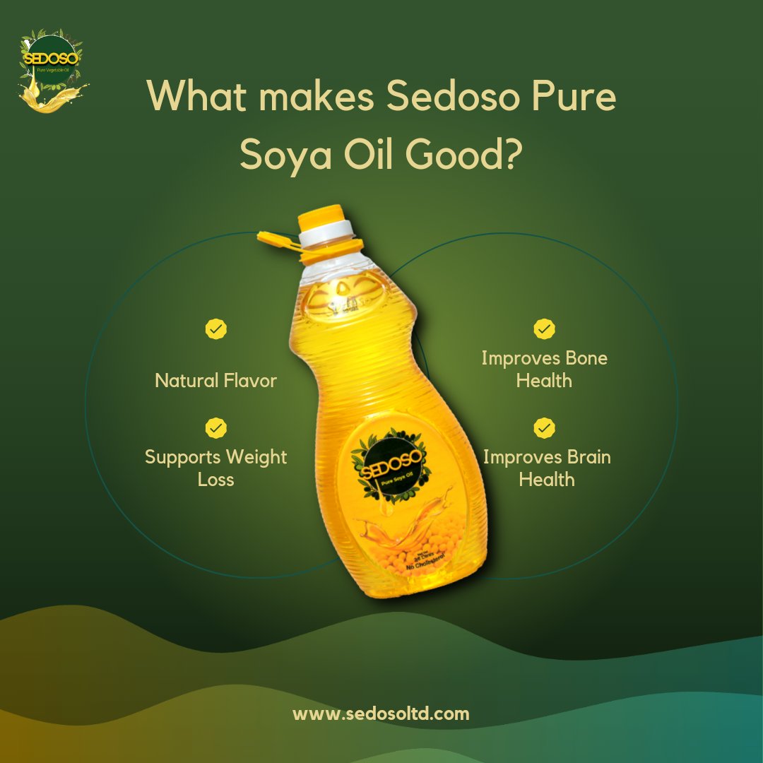 sedosoltd's tweet image. Hey there foodies! Did you know that Sedoso Pure Soya Oil isn&apos;t just your average cooking oil?
Not only is it loaded with brain-boosting omega-3s and bone-strengthening vitamin K, but it also adds a natural flavor to your dishes that&apos;ll make your taste buds dance!