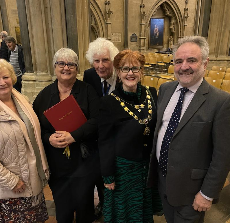 brislordmayor's tweet image. A very lovely evening with the @BristolChoral enjoying the music of #BenjaminBritten @BristolCathedra.  Thank you so much for inviting us 🎼