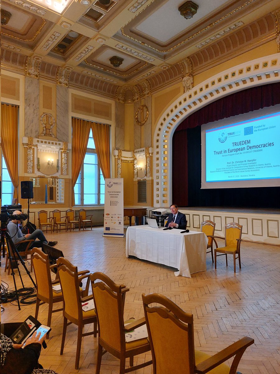 TRUEDEM_EU's tweet photo. Kick off meeting of @TRUEDEM_EU this morning in Bratislava at @ComeniusUni https://t.co/nmIUXqwDUp