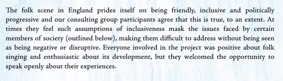 Lots of chat about racism and folk music over the weekend. Can I direct everyone to read this and hear from people with lived experience of being racialised when accessing the community. <a href="/AccessFolk/">Access Folk</a> have more to come.

accessfolk.sites.sheffield.ac.uk/resources
