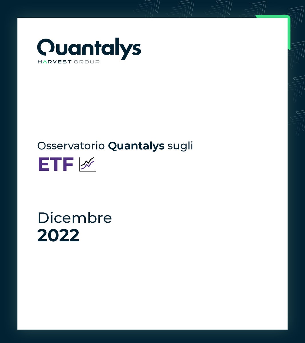 QuantalysItalia's tweet image. 📢📊#SpazioETF #OsservatorioETF | Dicembre 2022
Scopri la 3° edizione dell&apos;Osservatorio #Quantalys sugli #ETF sponsorizzato da @StateStreetETFs con i principali numeri del #mercatodegliETF in Europa al 31 dicembre 2022 .

👉Scarica qui l&apos;Osservatorio: bit.ly/3LdAFhY