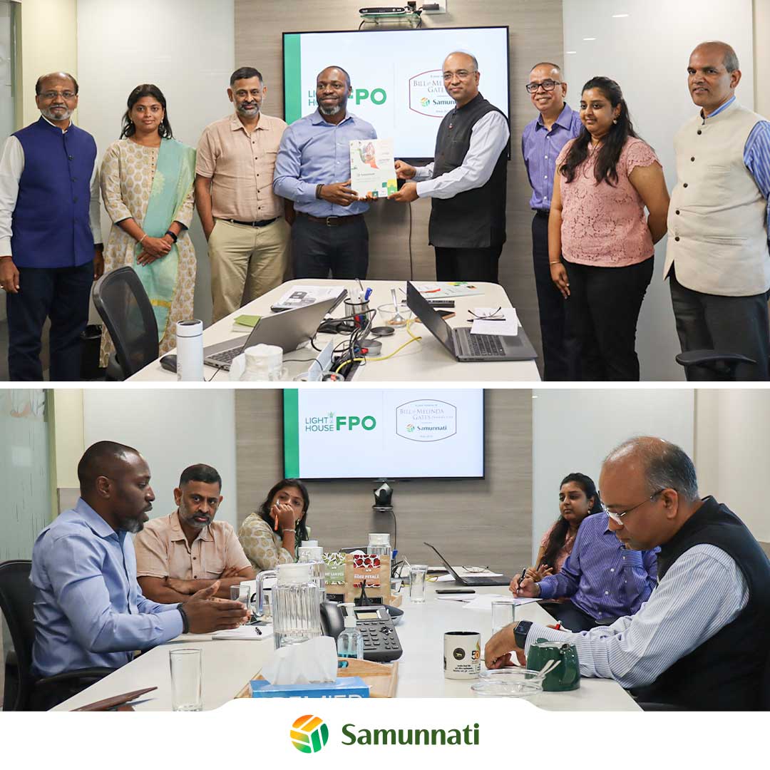 samunnati's tweet photo. Our partnership with BMGF is empowering FPOs & smallholder farmers in India. During Mr. Samuel's visit, we shared insights from our impact assessments & discussed strategies to expand our reach.
#BMGF #Samunnati #EmpoweringFarmers #CollectiveProsperity #TransformingLivelihoods https://t.co/MQJeb0qMdX