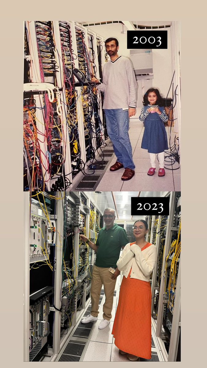 YusufBhaiji's tweet image. Recreated a precious memory with my daughter, reflecting how far we’ve come. Joined in 2001 as a TAC engineer in Sydney &amp;amp; now the Director of Global Certifications. Humbled and proud to be a #Cisconian! #WeAreCisco 

Hop on this nostalgic trend using the #CiscoNowAndThen hashtag!