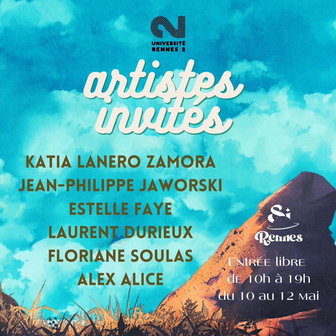 Sirennes_Fest's tweet photo. Sirennes, c'est du 10 au 12 mai prochain, en entrée libre à l'université Rennes 2 !
Ces jours-ci, nous vous récapitulons nos https://t.co/PxlQa7gwIK, donc suivez-nous de près ! https://t.co/b7JdLHoycI