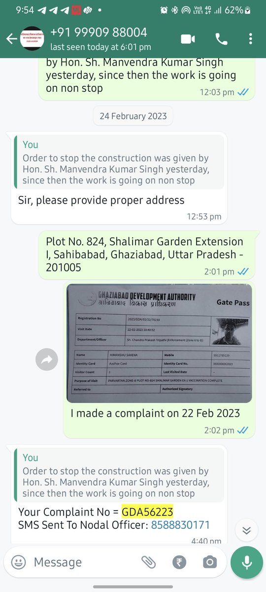 LetsTalkRadical's tweet photo. @gdagzb द्वारा 22Febसे17Mar तक कई कंप्लेंट नंबर मिले पर कार्यवाही नही हुई,यह अनाधिकृत निर्माण और बालकनी पे जबरन कब्जा किसके संरक्षण में चल रहा है,जिसको बाबा के बुल्डोजर का भय नहीं है?क्या इसको बुल्डोजर से इम्यूनिटी दी गई है?या बुडोजर सिर्फ न्यूज में आता है https://t.co/NudS2scYoI https://t.co/u9ip53JEqL
