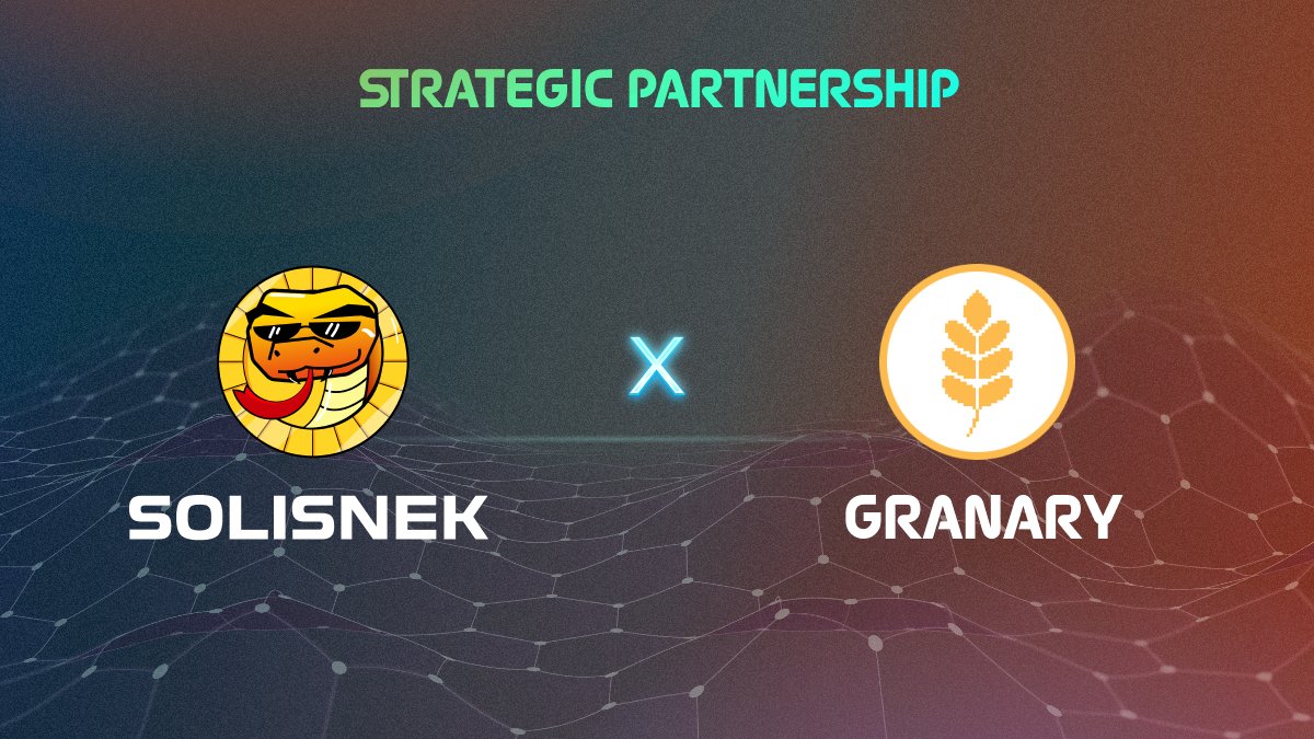 We've got some exciting news Sneks!🐍

#SoliSnek is thrilled to welcome <a href="/GranaryFinance/">Granary Finance</a> as our latest launch partner! 🤝 

They'll be awarded a partner veNFT and will bring $GRAIN liquidity to us on #AVAX after their #LGE 🔥

(which ends in 5 days! 👀👇)
grain.sale