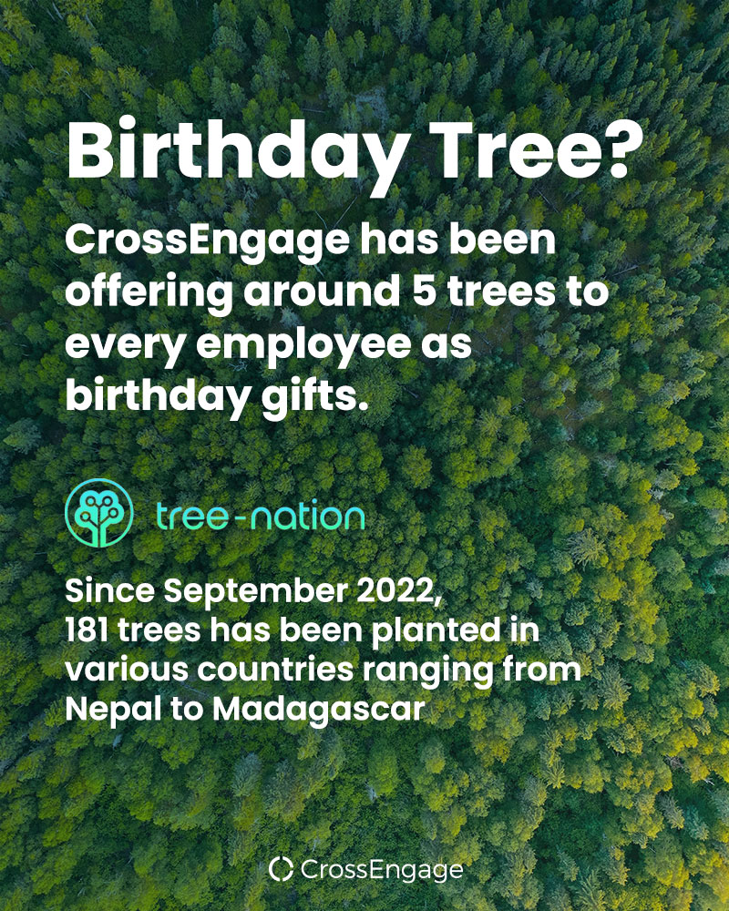 CrossEngage (@crossengage) on Twitter photo Our commitment to sustainability and value for employees meet in one significant initiative through <a href="/TreeNation/">Tree-Nation</a>. Our reforestation efforts have compensated for over 73 tonnes of CO2. This is a great pride for us. We are honored to take the steps for a better planet for all!💚 Our commitment to sustainability and value for employees meet in one significant initiative through <a href="/TreeNation/">Tree-Nation</a>. Our reforestation efforts have compensated for over 73 tonnes of CO2. This is a great pride for us. We are honored to take the steps for a better planet for all!💚