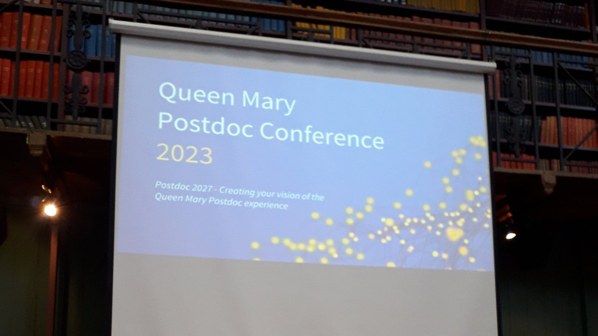 QM_Academy's tweet photo. Looking forward to a really stimulating day at the Queen Mary Postdoc Conference here in the wonderful setting of the Octagon at Mile End #QMPdC23 https://t.co/mi9h75tgTg