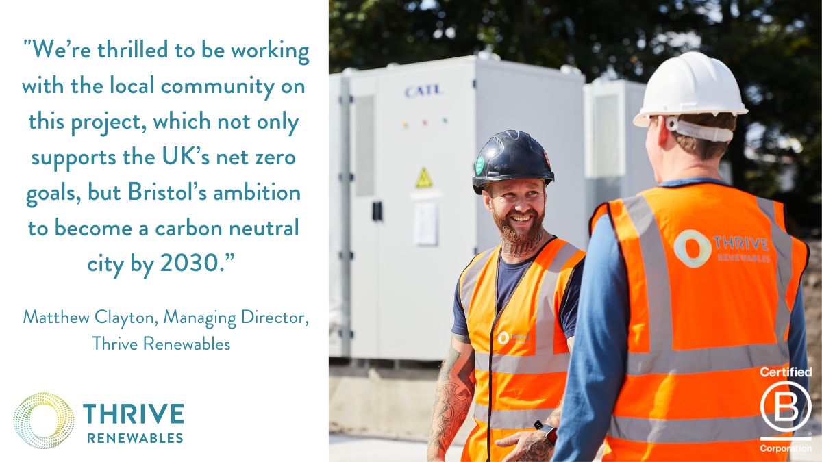 Delighted to be the first in the UK to offer shared ownership of a standalone commercial #batteryproject thanks to our work with @briznrg🔋🤝  

Looking forward to seeing the benefits to both the grid & local community! 👇  

thriverenewables.co.uk/latest-news/ne…

#communityenergy #WeGoBeyond