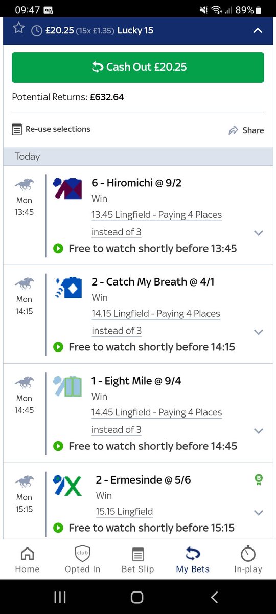 Lingfield picks lucky 15
