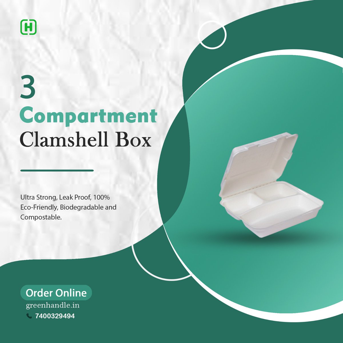 greenhandle_in's tweet image. Clamshell containers are made up of bagasse materials, which are plant based. Ultra Strong, Leak Proof, 100% Eco-Friendly, Biodegradable and Compostable. 

Order online
greenhandle.in

 #clamshellbox #clamshellcontainers   #greenhandle #foodpackaging  #recycle