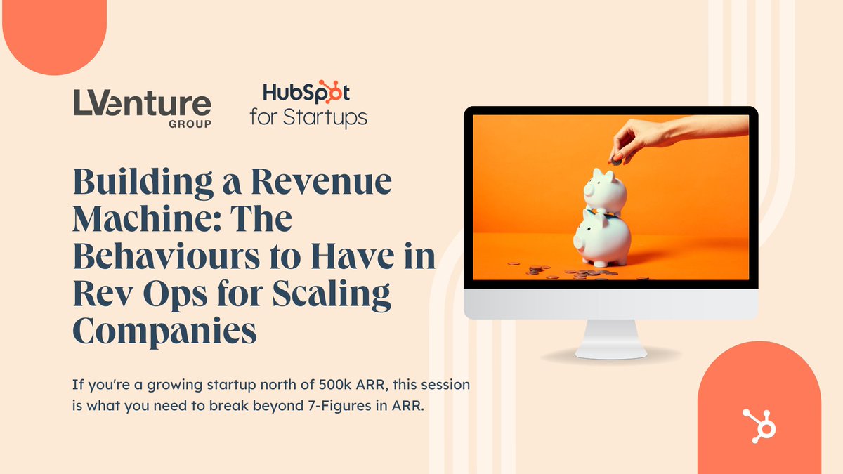 LUISS EnLabs (@luissenlabs) on Twitter photo #SaveTheDate
🗓 March 29th | 10am GMT | 11am CET
Join <a href="/HubSpotStartups/">HubSpot for Startups</a> and LVenture Group for the 5th Session to learn how to build a revenue machine: the behaviours to have in rev ops for scaling Companies.
Register here ► bit.ly/3WgNOLq #SaveTheDate
🗓 March 29th | 10am GMT | 11am CET
Join <a href="/HubSpotStartups/">HubSpot for Startups</a> and LVenture Group for the 5th Session to learn how to build a revenue machine: the behaviours to have in rev ops for scaling Companies.
Register here ► bit.ly/3WgNOLq