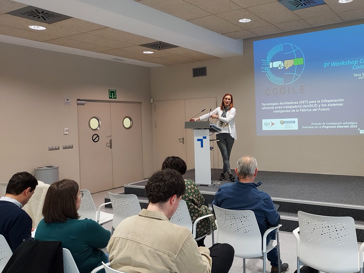 diazdezugazua's tweet photo. La mejor prueba en tecnología aplicada... la demostración! Reunión de contraste con las empresas @iruna_tecnologi  @FagorAutomation @RpkCoop en la recta final de #COGILE ¡GRACIAS! - Tecnologías de apoyo al trabajador 4.0 para su formación y trabajo.  Proyecto #Elkartek https://t.co/3pNgRvvnOr