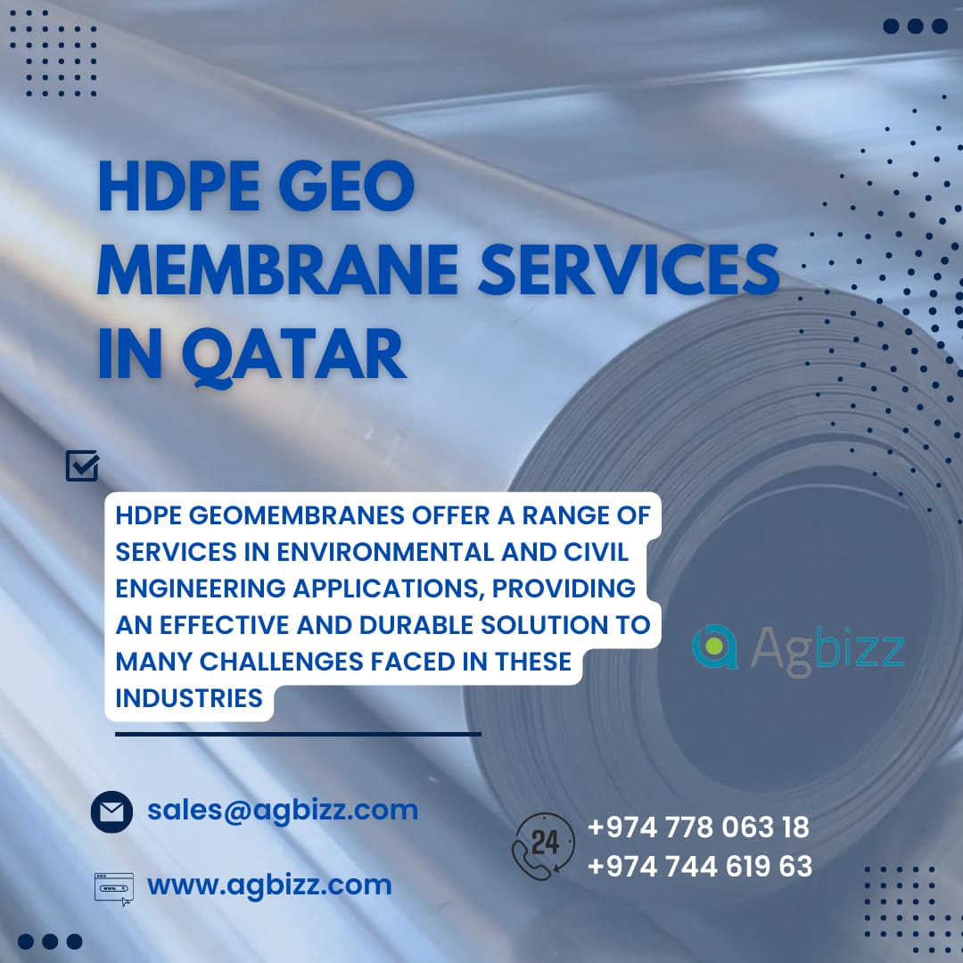 Protecting Qatar's Environment with Agbizz's Top-Quality HDPE GEO Membrane Services..

#qatar2023 #qatarprojects #qatarconstruct