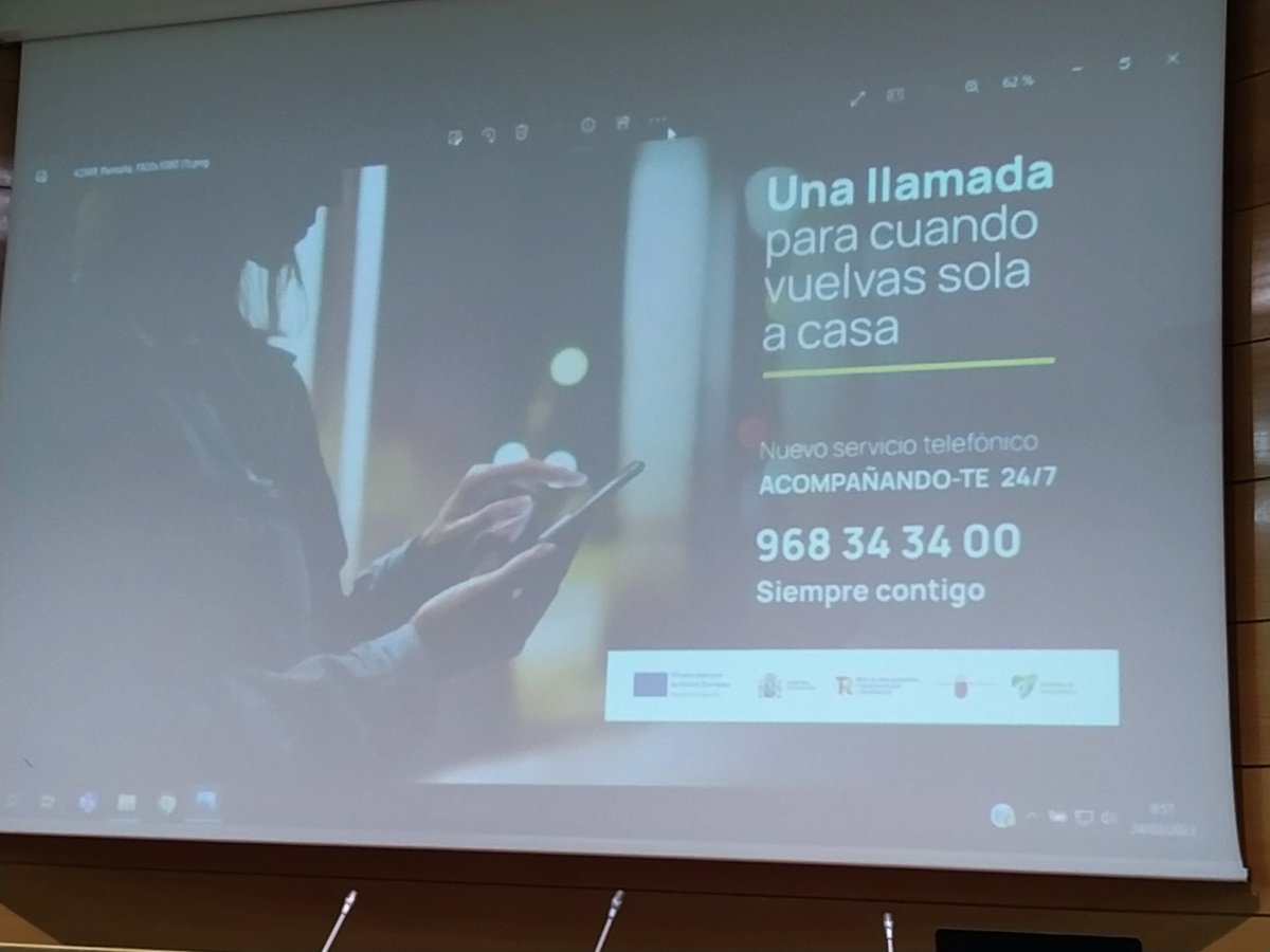 jescano_ecca's tweet photo. El pasado viernes @eccasocial estuvo en la presentación del nuevo servicio telefónico impulsado por @PolitSocialMur.  El servicio acompañando-t 24/7,  está gestionado por @tlfesperanzamu, que facilita compañía a aquellas personas que se sienten vulnerables cuando caminan solas. https://t.co/eEWpWbVP40