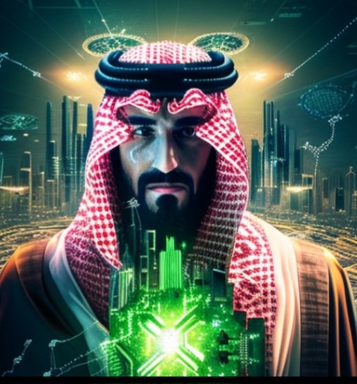 Wyn7LynTan's tweet photo. Saudi Arabia will become the richest country in the world and the largest tourist hub in terms of technology. This photo shows that the King of Saudi Arabia will change his country to a new civilization.#nft#nftshil#metaverse# https://t.co/F7hKejn1pj