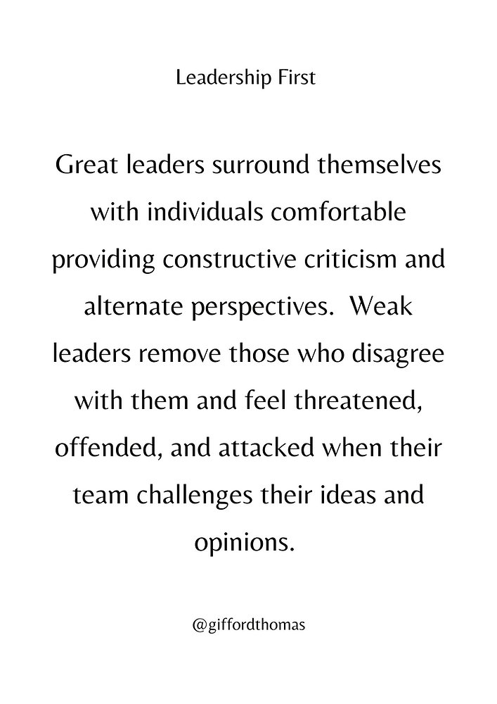 Having diverse views and opinions in your team allows for better solutions. We need allowance for disagreements that is uplifiting and build towards a common goal even thought the journey might be different.
bit.ly/3nc4xDS 
#leadership #strategy #teamwork