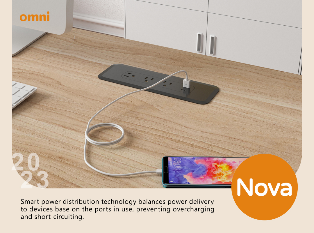 omniflexwork's tweet image. Nova included a decorative brushed aluminum faceplate that provides color options. The exposed flush mount grommet offers 3 Power Outlets and 2 USB Charging Ports as well as complete surge and overcurrent protection.

#powersolution #powersocket #poweroutlet #outlet #omni