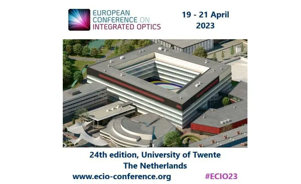 This year’s European Conference on Integrated Optics (#ECIO) 🎬 takes place in Twente, the Netherlands. Join us from 19 to 21 April and get updated on leading edge research on integrated optics, optoelectronics and nano-photonics. 💡 Read more: buff.ly/3ZdbL7T <a href="/UTwente/">University of Twente (inactive)</a>