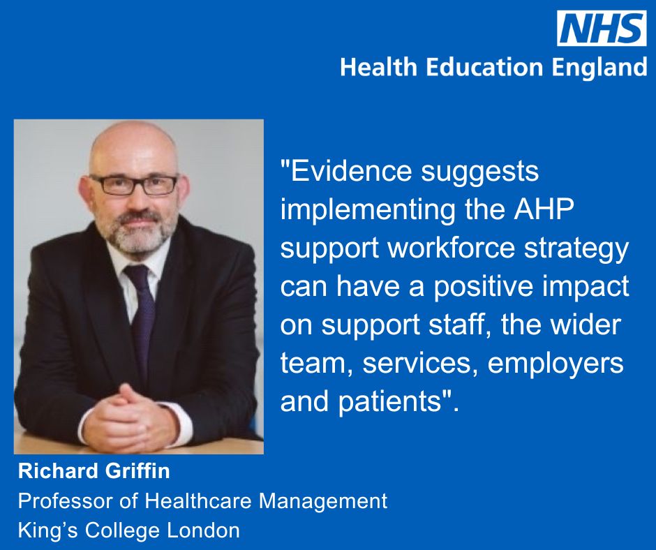 Our Allied Health Professions’ Support Worker Strategy Impact Evaluation has just been published. Detailing the benefits that might be expected from supporting, developing and deploying support workers. Click here: orlo.uk/Z7nE6 #AHPSupportWorkers @rgriffinskill