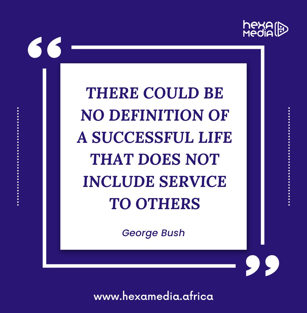 Hexamediaafrica's tweet image. Success isn&apos;t just about what we achieve for ourselves, it&apos;s about what we inspire 
others to achieve. 

When we live a life of a service, we leave a lasting legacy of impact and positivity.

#hexamediaafrica #nonprofitfounder #nonprofithelp
#nonprofitsmatter 
#mondaymotivation