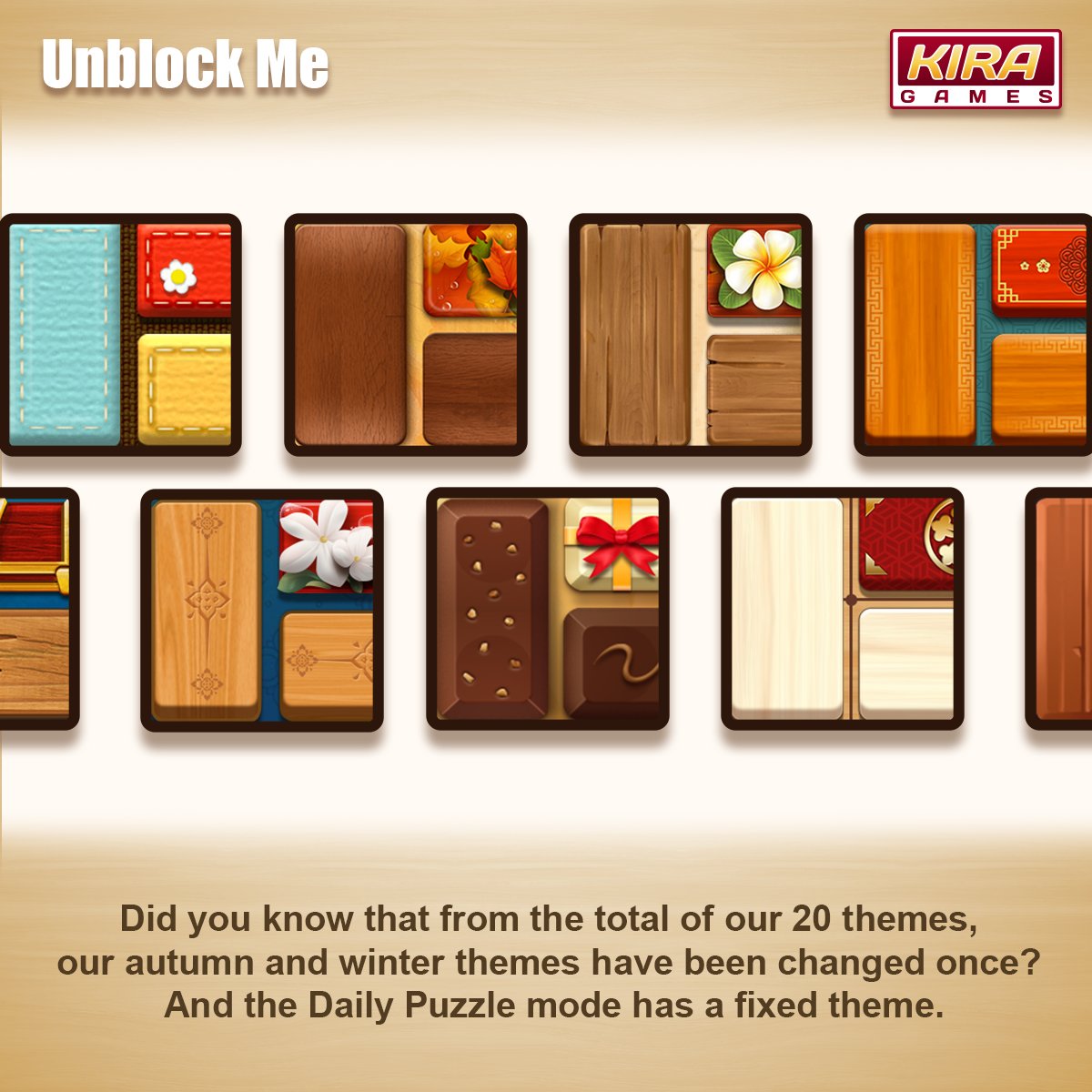 kiragames's tweet photo. 💡Did you know?💡

Facts about Unblock Me (1)

Have you noticed that about our theme? We wonder what your favorite is.

#UnblockMe #kiragames #puzzles #gamedev  #DidYouKnow https://t.co/CoQpwo02Fr